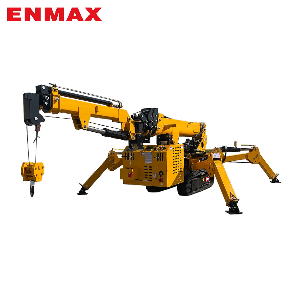 شديدة التحمل تلسكوبي بوم صغيرة متنقلة رفع الزاحف العنكبوت رفع رافعة العنكبوت الهيدروليكية #1