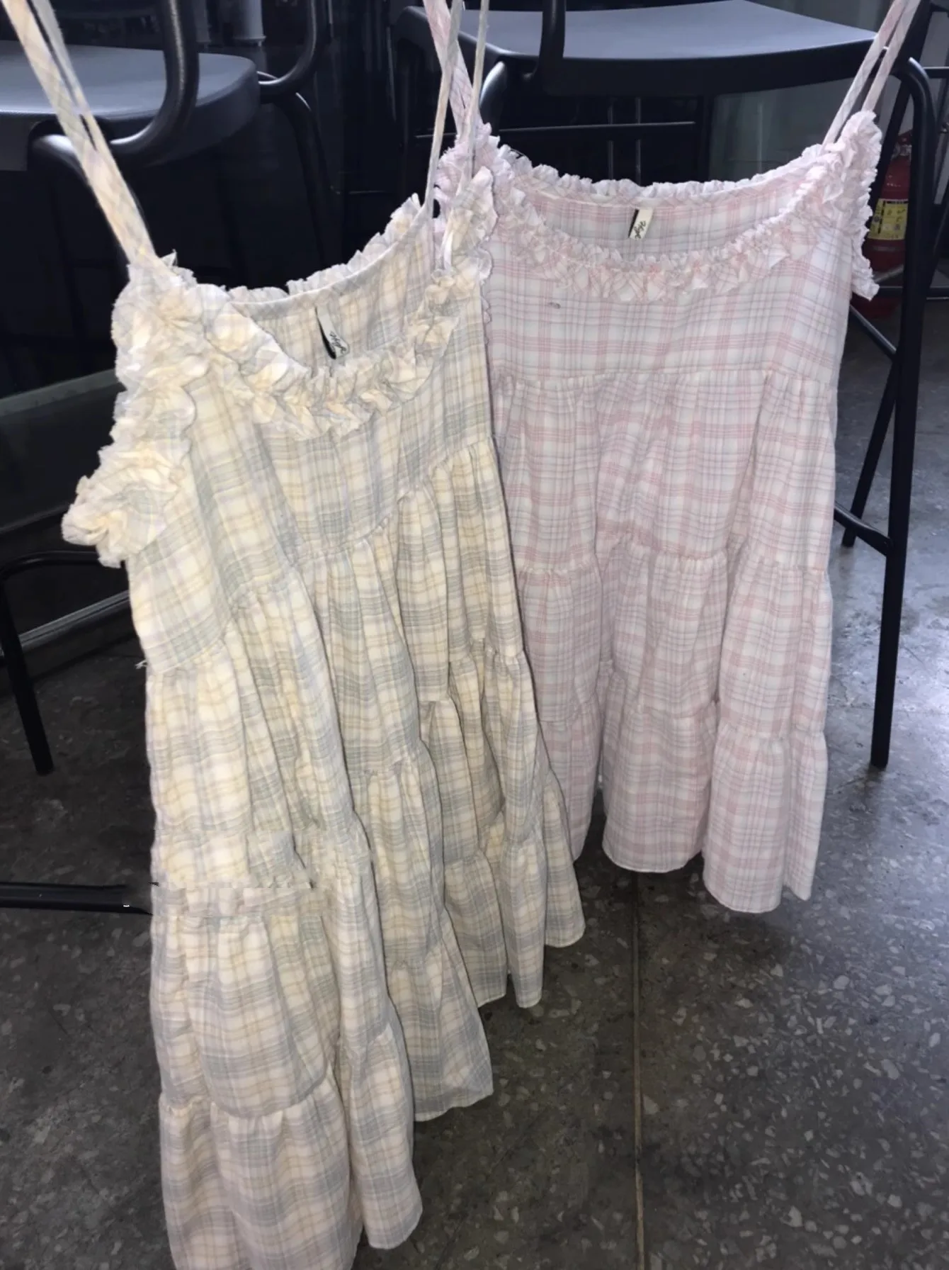 KUSAHIKI Street Style Girls Cute Plaid Cake Lace Sling Dress 2024 Summer New Spicy Girl Y2k A-line Korean Strap Dresses