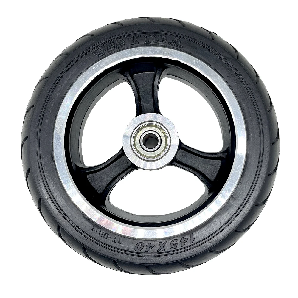 145x40 Wheel Solid Tire and Aluminum Alloy Rim for Foldable Carbon Fiber Electric Scooter 5.5-6 Inch Wheels Replacement Parts