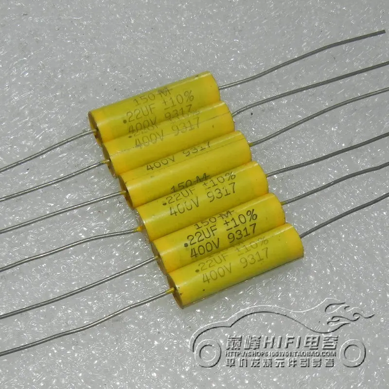 10PCS -1lot  150 400v0.22uf 224k 224j OFC copper foot axial film capacitor Volume: 7.5MM * 27MM Diameter * Height Error: 10% 5%