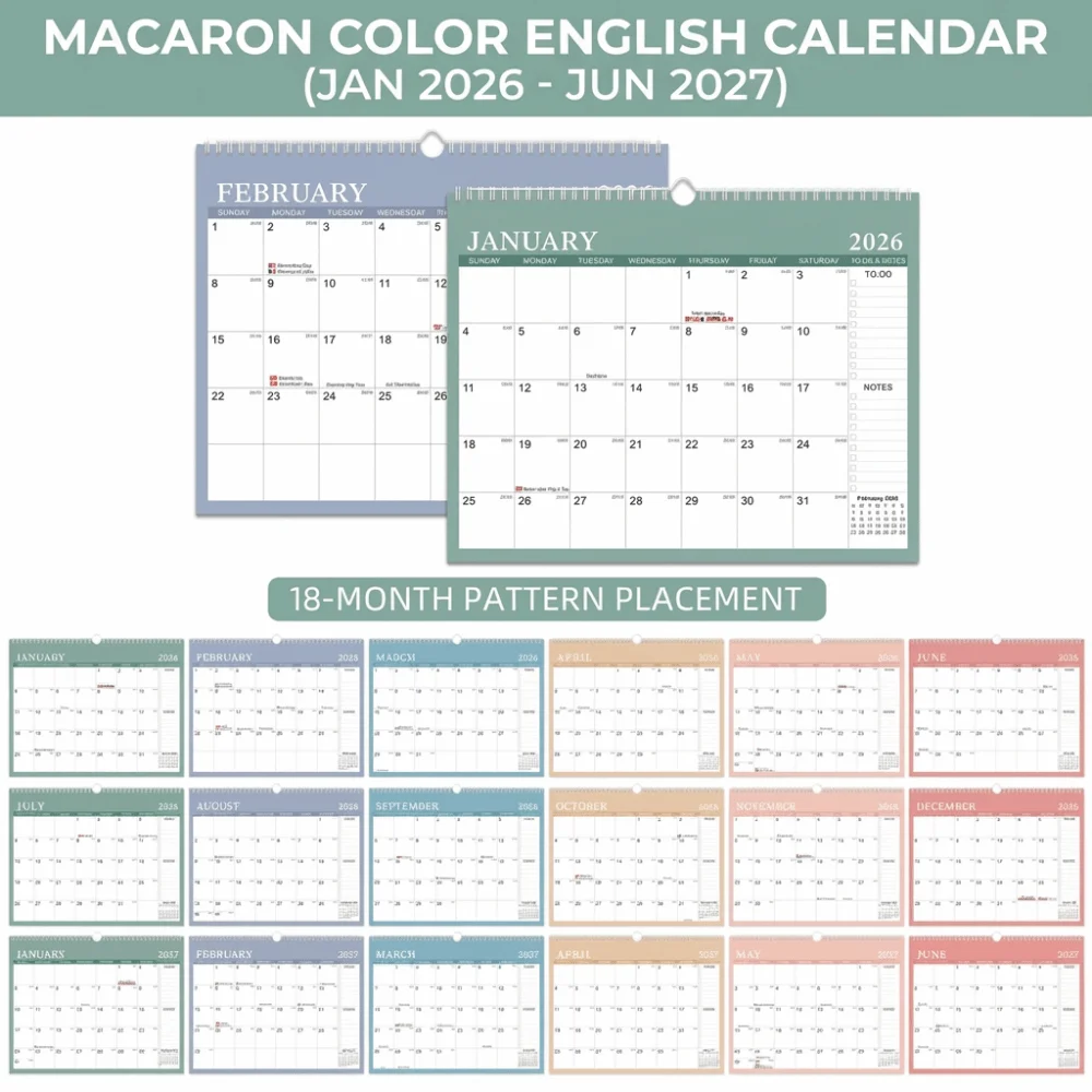

Minimalist Large Format 2026 Wall Calendar Daily Planning Waterproof Time Agenda Planner Hangable Calendar Home Decoration