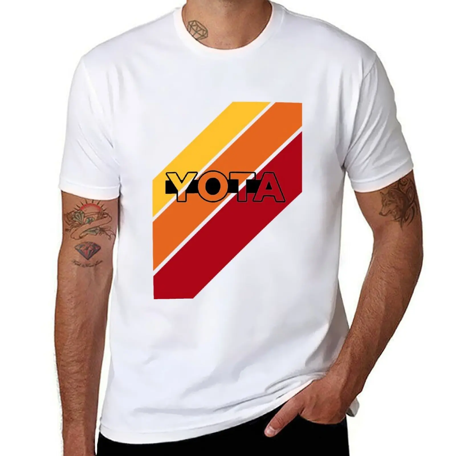 

Yota Stripes retro style T-Shirt t shirts cotton 100% man t shirt cotton T-Shirt