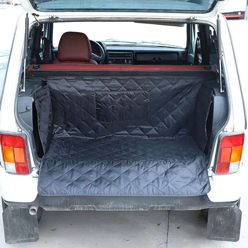 

For LADA NIVA 4X4 2009-2019 Trunk Mat Tarpaulin Waterproof Oxford Cloth Dog Cat Back Seat Covers Car Protection Blanket