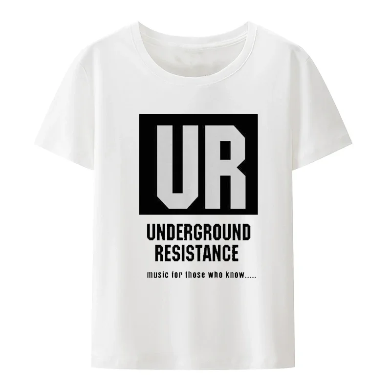 Underground Resistance Detroit Techno Pioneers Jeff Mills Robert Hood Acid House Cotton T Shirt Men Women Casual Streetwear