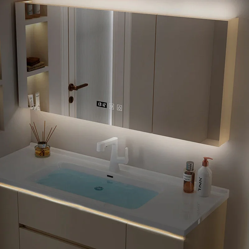 Luxury Display Bathroom Cabinet Storage Closet Corner Vanity Entrance Bathroom Cabinets Narrow Gabinete Room Furniture