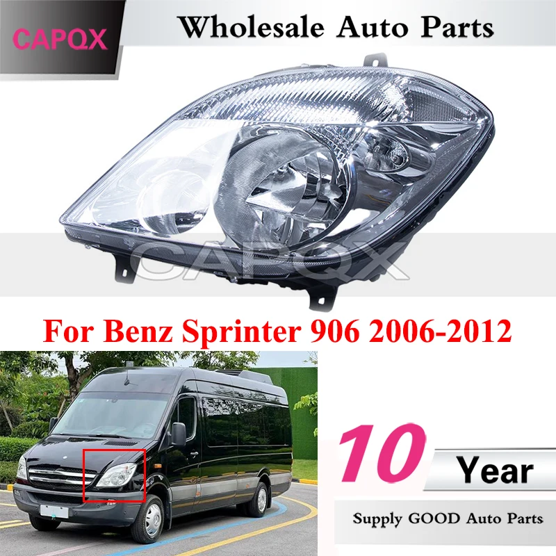 

CAPQX Front Bumper Headlight For Benz Sprinter 906 2006-2012 Front Headlamp Head Lamp Head Light