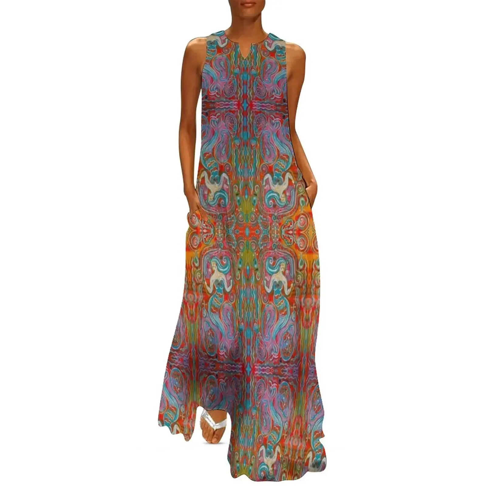 

Mermaid and Glass Gems Long Dress summer dress women 2025 loose summer dress summer women's 2025 woman