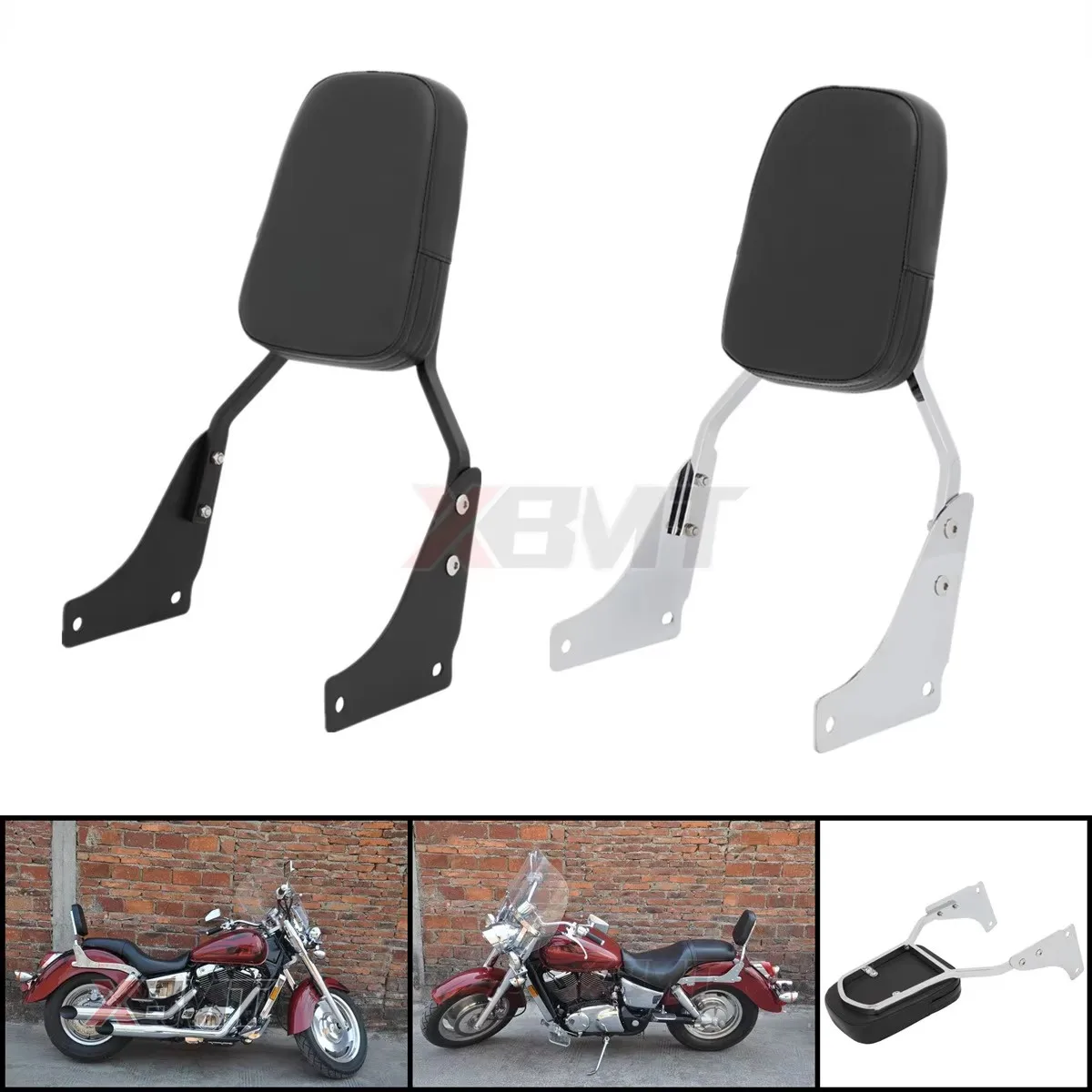 

Motorcycle Rear Backrest Sissy Bar Luggage Rack For Honda VT1100C Spirit VT1100C2 ACE Sabre VT1100T Shadow ACE Tour