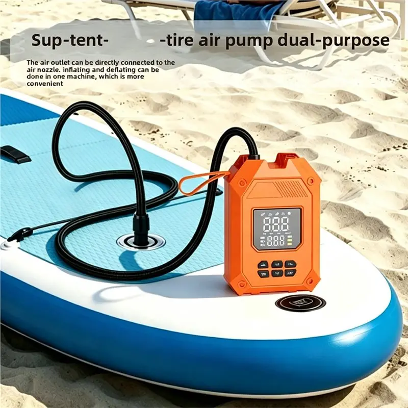 【AC77 Top !! 】Pump Tool Rechargeable Pump Dual Stage Inflation For Kayaks SUP 12000Mah
