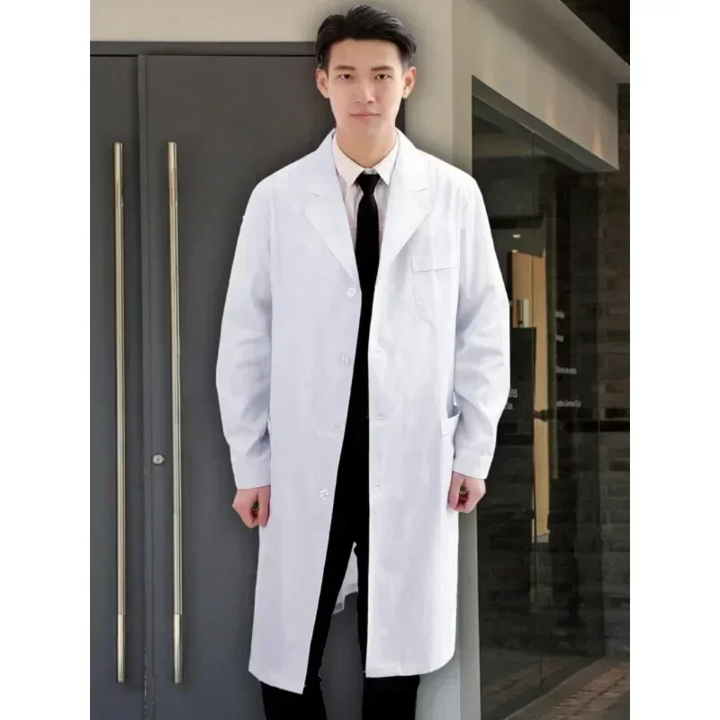 

Unisex Doctor Lab Coat Set Long Short Sleeve Uniform for Laboratory Chemistry White Coats Medical Professionals