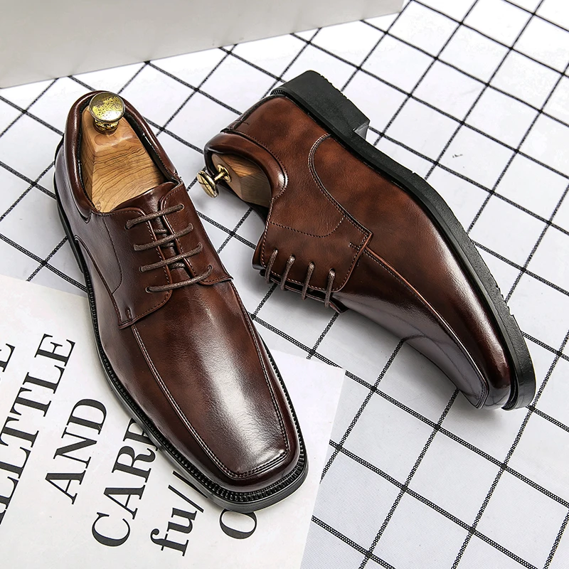 Mens Dress Shoes Genuine Leather Shoes for Men 2024 Social Shoe Male Original Leather Men's Sneakers Man Trend 2024 Loafers Slip