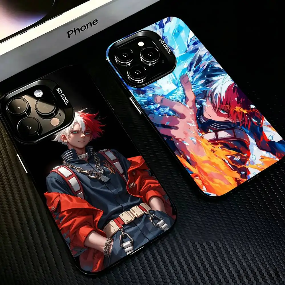 Hero A-Academi S-Shoto Todoroki  Phone Case For iPhone 17,16,15,14,13,12,11 Plus,Pro Max,XS,Colored Silver Plated Inside Cover
