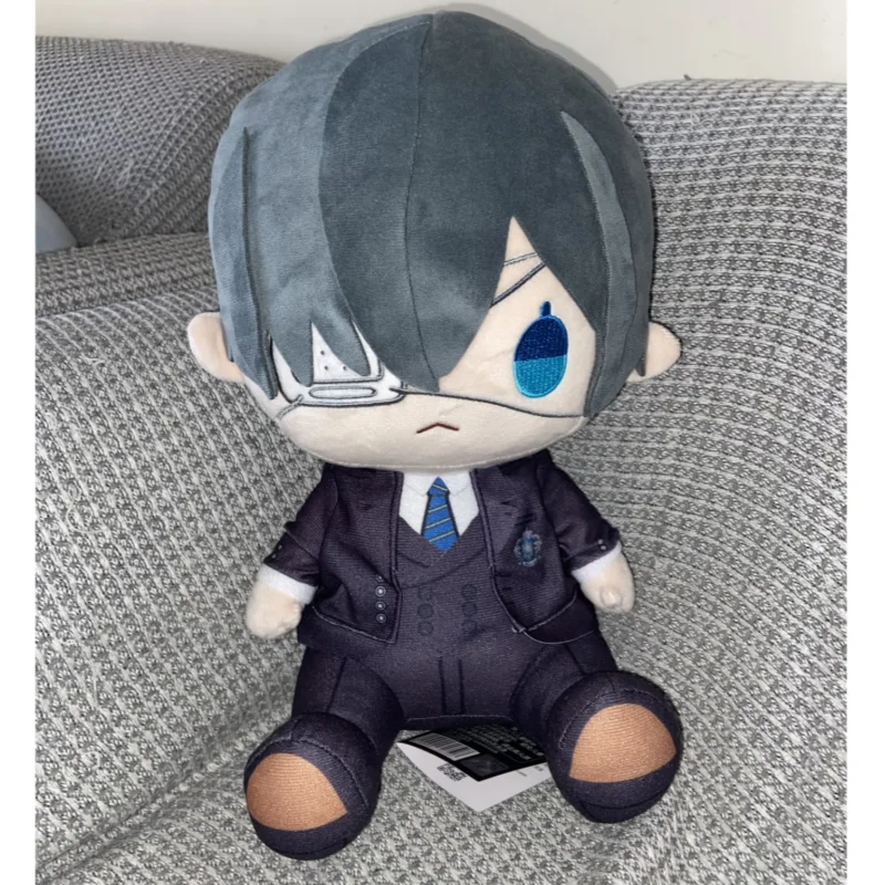 Aniplex Black Butler Boarding School Arc Chibi Plush Ciel & Sebastian Sitting Figure Anime Gift - view 4