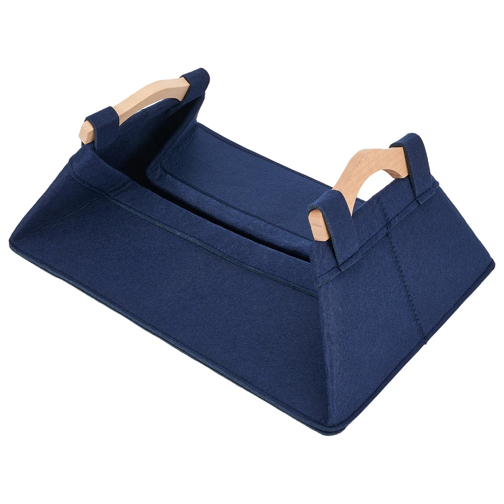 1pc Portable Felt Square Storage Basket Transport Basket Storage Box Felt Square Home Storage Baskets