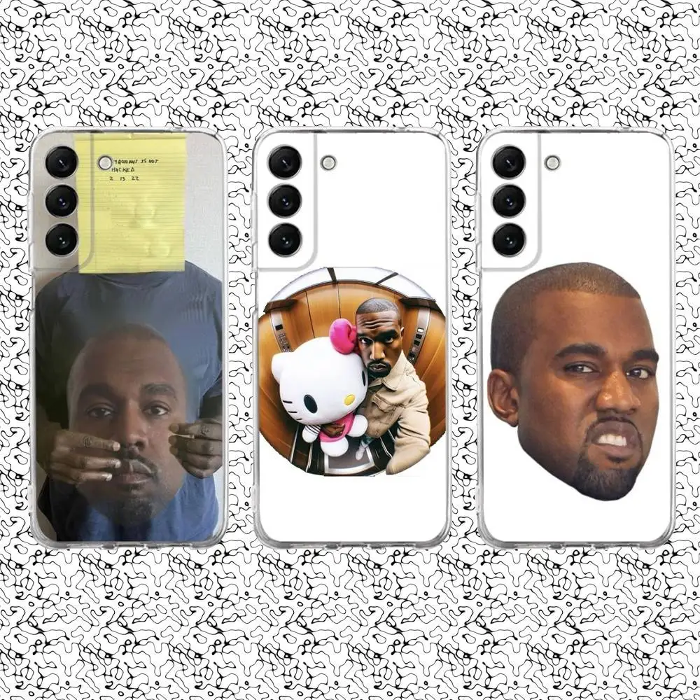 

Funny K-Kanye West Ye Phone Case For Samsung S24,30,21,22,23,20 FE,lite,PIus,Ultra,5G,Note,9,10 Transparent Cover