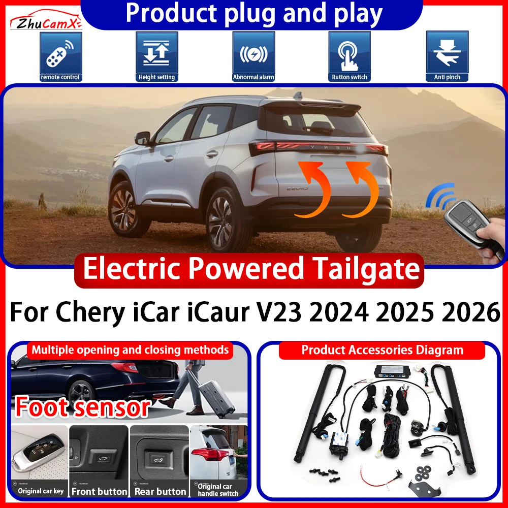 ZhuCamX Electric OEM Powered Tailgate for Chery iCar iCaur V23 2024 2025 2026 Anti Pinch Smart Intelligent Control Gate Lift Kit