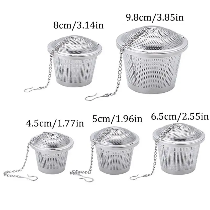 1/2pcs Stainless Steel Tea Spice Strainer Tea Filter Infuser Strainer Herbal Teapot Reusable Mesh Kitchen Accessories  Locking