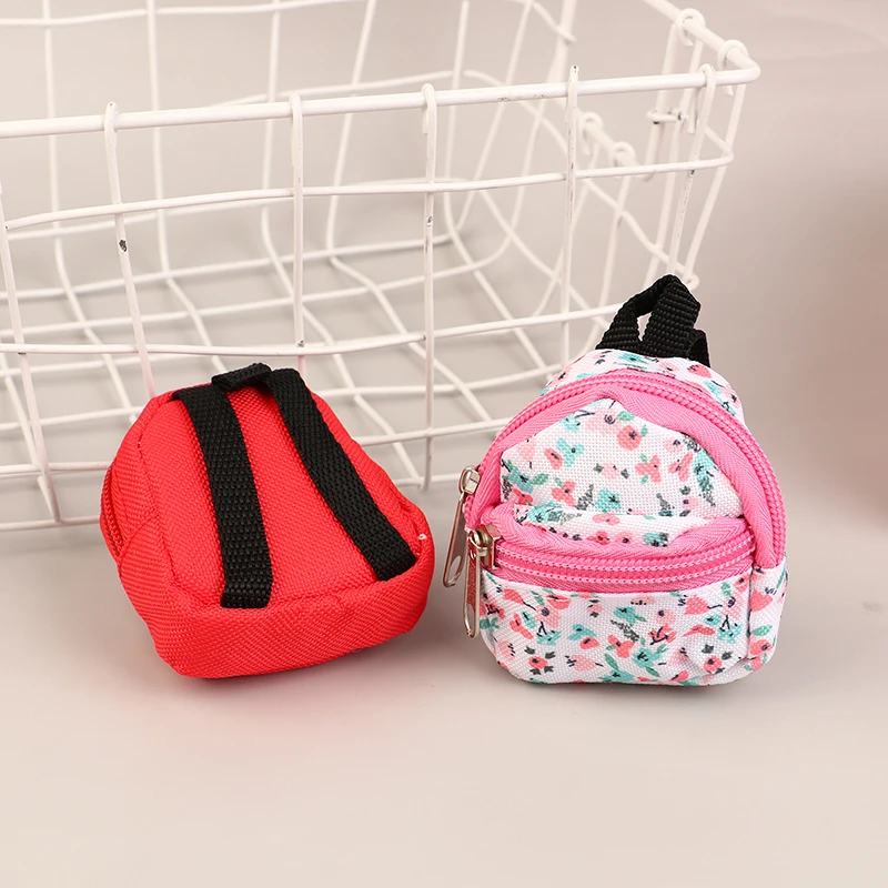 1PC Mini Backpack Keychain Cute Zipper Schoolbag Keyring For Girls Coin Purse Pendant Fashion Doll Bag Accessorie Children Gifts image 4
