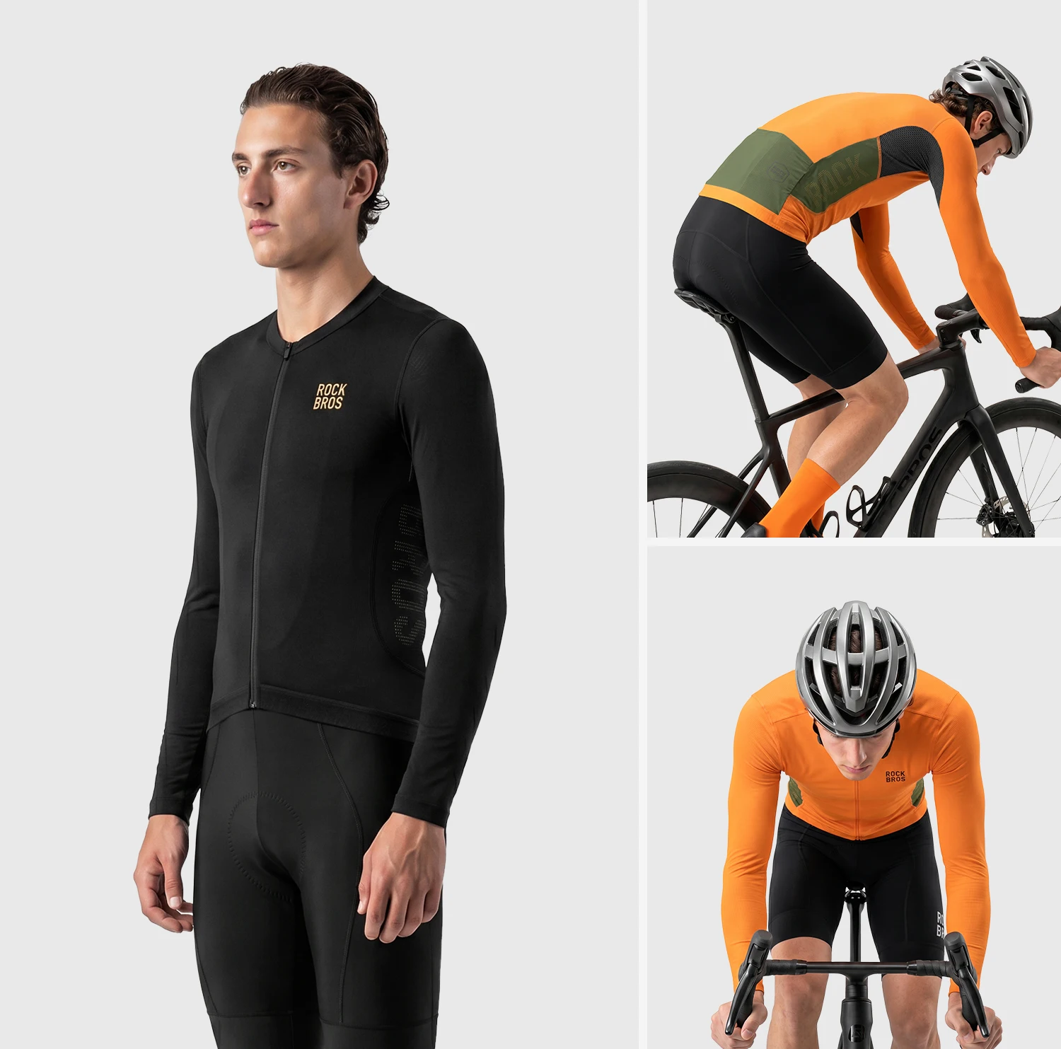 ROCKBROS Langarm-Radtrikot für Frühling und Sommer, leichtes, atmungsaktives Fahrradtrikot mit reflektierenden Elementen für Rennrad und Mountainbike – Detail 3