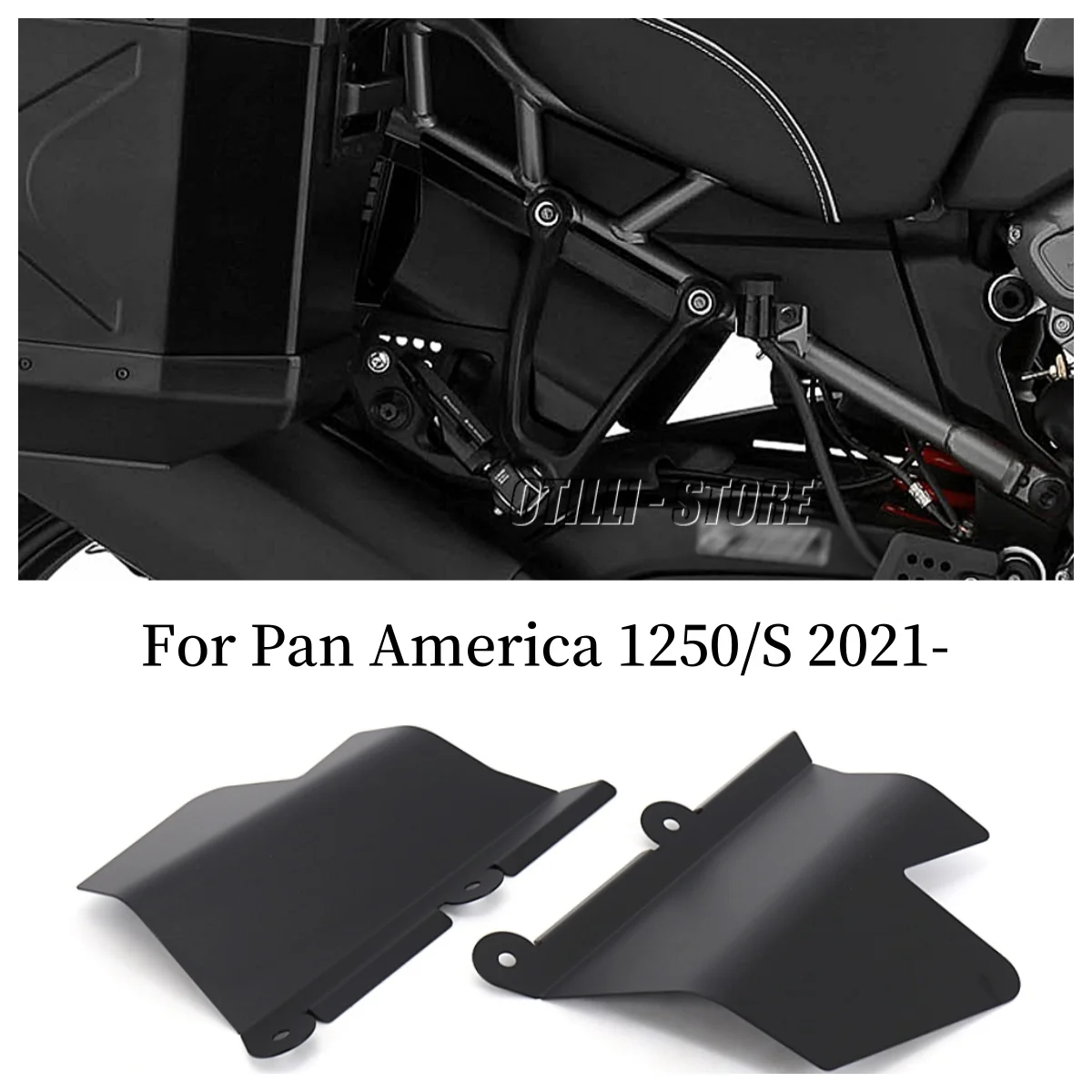 

Motorcycle Rear Passenger Mudguard Side Foot Fender Cover Splash Guard For Pan America 1250 Special PA1250S PA1250 2021 2022
