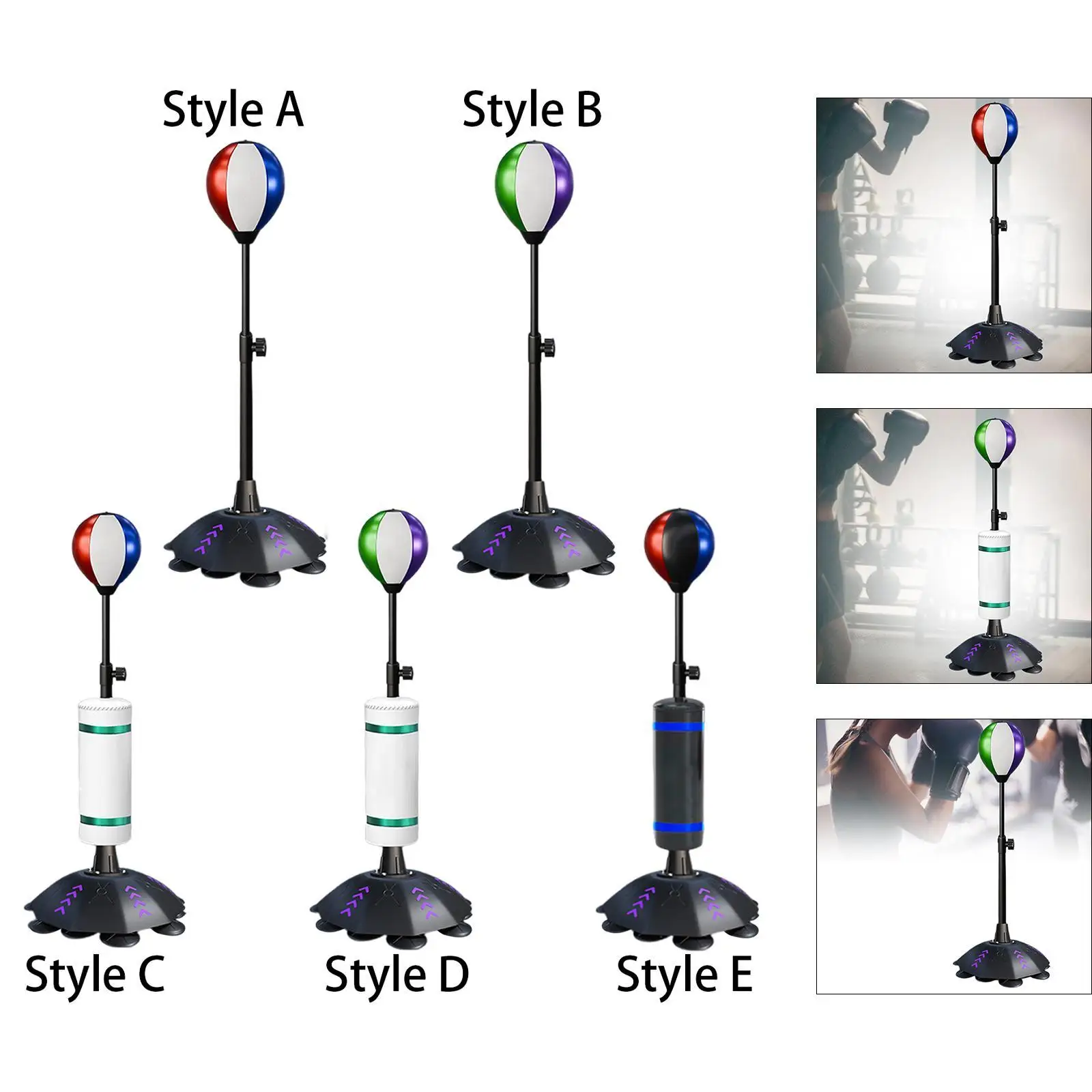

Standing Boxing Bag Adjustable Speed Bag Practice Punching Bag with Stand