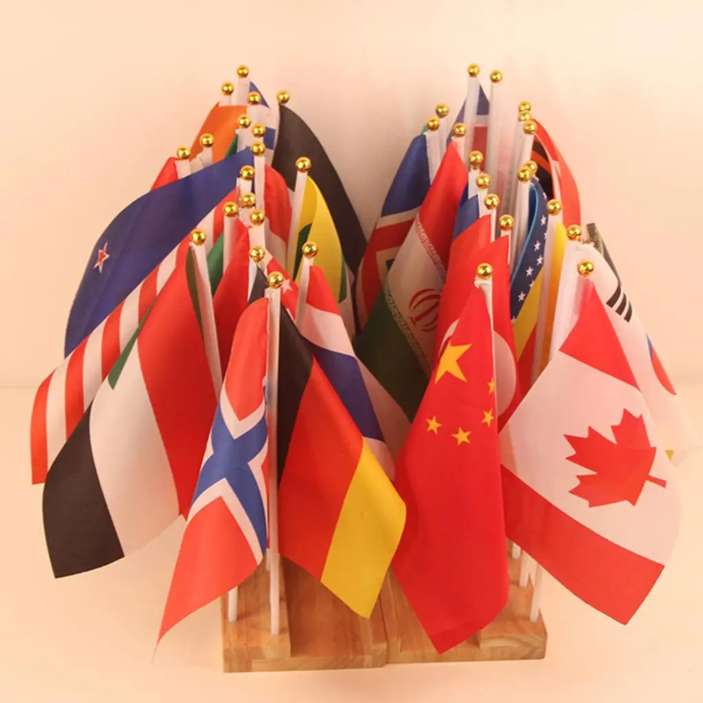 

Preschool Educational Learning Toy - 36 Countries Hand Held Stick Flags