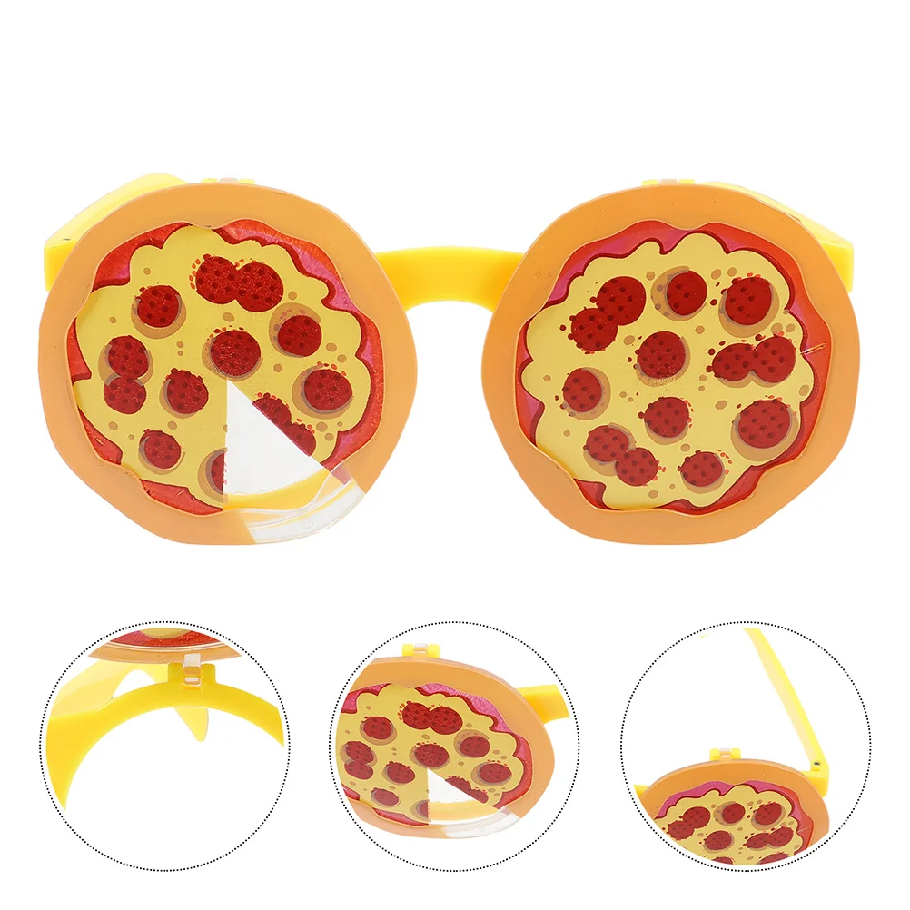 

2pcs Pizza Shaped Sunglasses Unisex Valentine'S Day Party Glasses Funny Photo Booth Props Novelty Eyeglass For Carnival Wedding