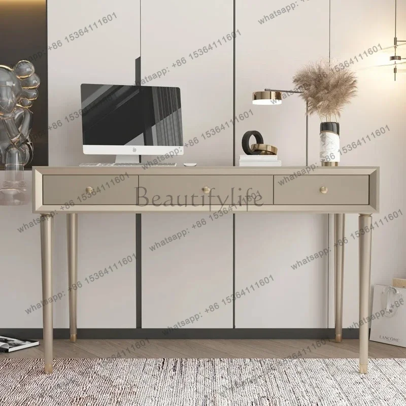 

LJYAmerican light luxury solid wood desk household chair combination European simple desk small apartment