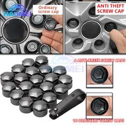 Anti theft tire cover, decorative wheel hub cover, gray screw cover for Audi A3 a4l q7 2017-2019, 4m0601173 4m0 601 173E