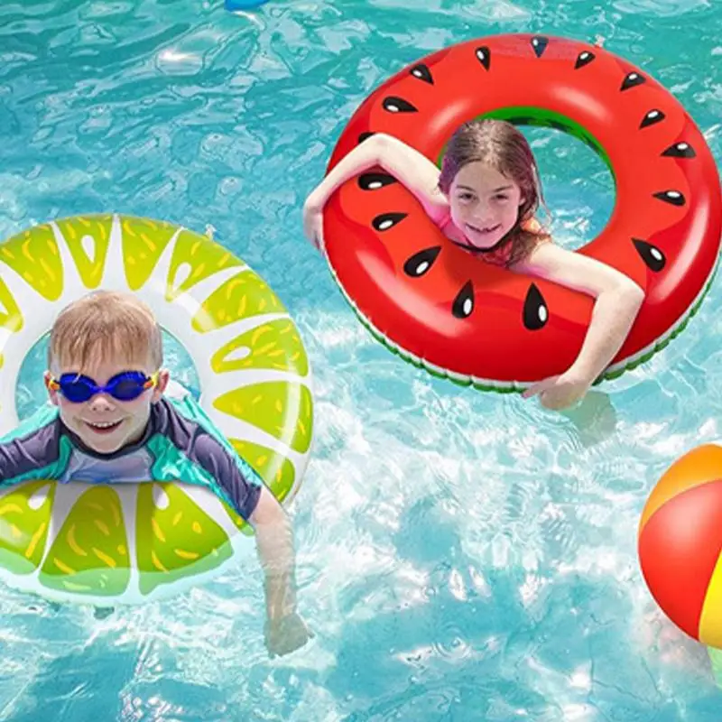 

Плавающий бассейн для арбуза, портативное развлекательное устройство для плавания в виде оранжевого лайма, надувная плавающая трубка для фруктов, большого размера