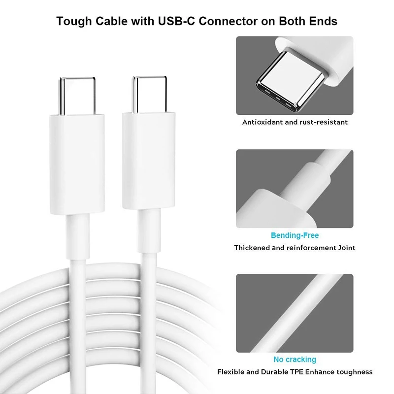 Câble de charge rapide PD de type C pour téléphone portable, fil de charge pour iPhone 14, 13 Pro, Xiaomi, Samsung, Huawei, Macbook, iPad, 60W