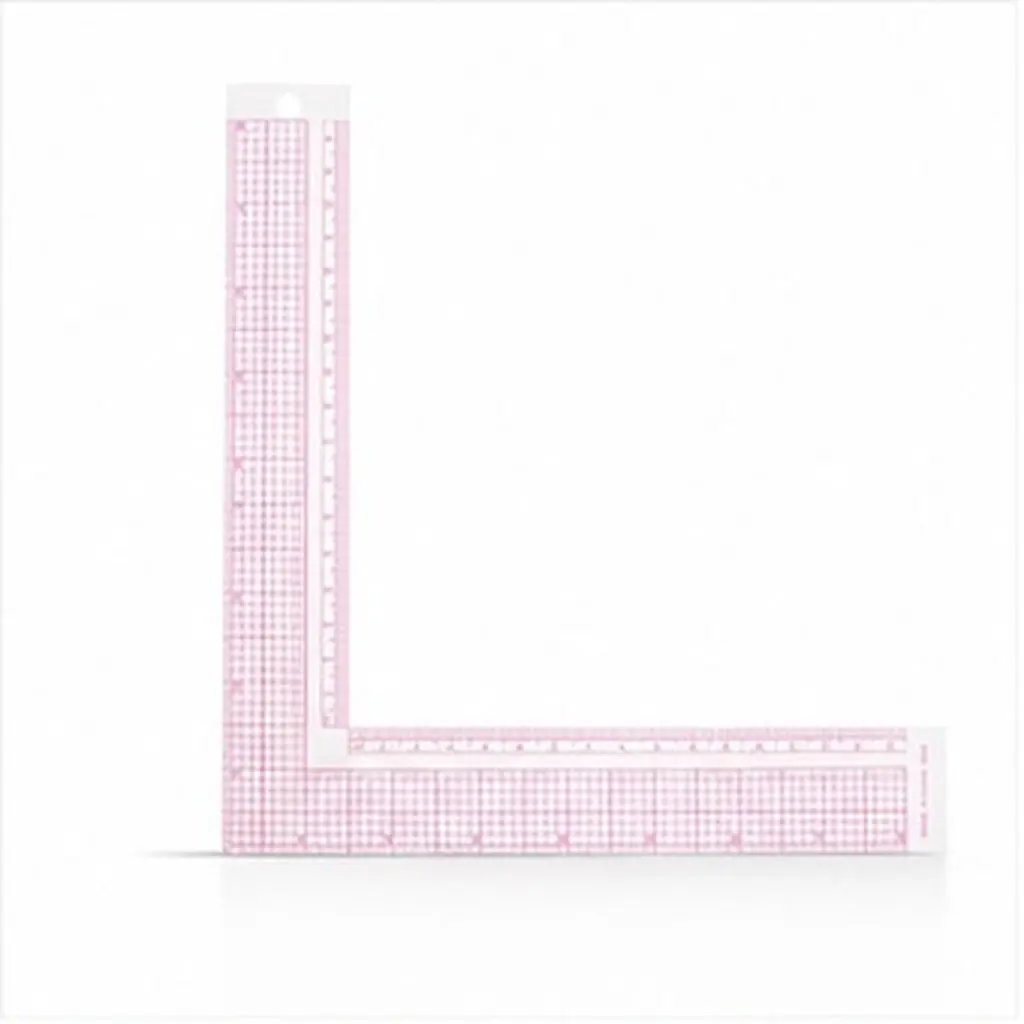 4Pcs Garment Design L Shape Sewing Rulers Clear Plastic Tailoring Tools Pattern Drafting Dress Making Equipment 8.46 Inch