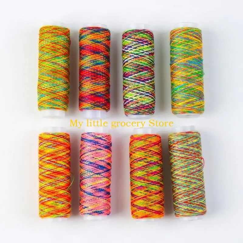 

D5BD 55 Yards Waxed String 28 Color Waxed Thread Sewing Thread Hand Stitching Thread