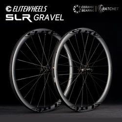 ELITEWHEELS-Paire de roues en carbone SLR GRAVEL, système à cliquet, frein à disque 36T, cyclocross 700C, verrouillage central des roues, hiver, moyeu XDR 35x32mm