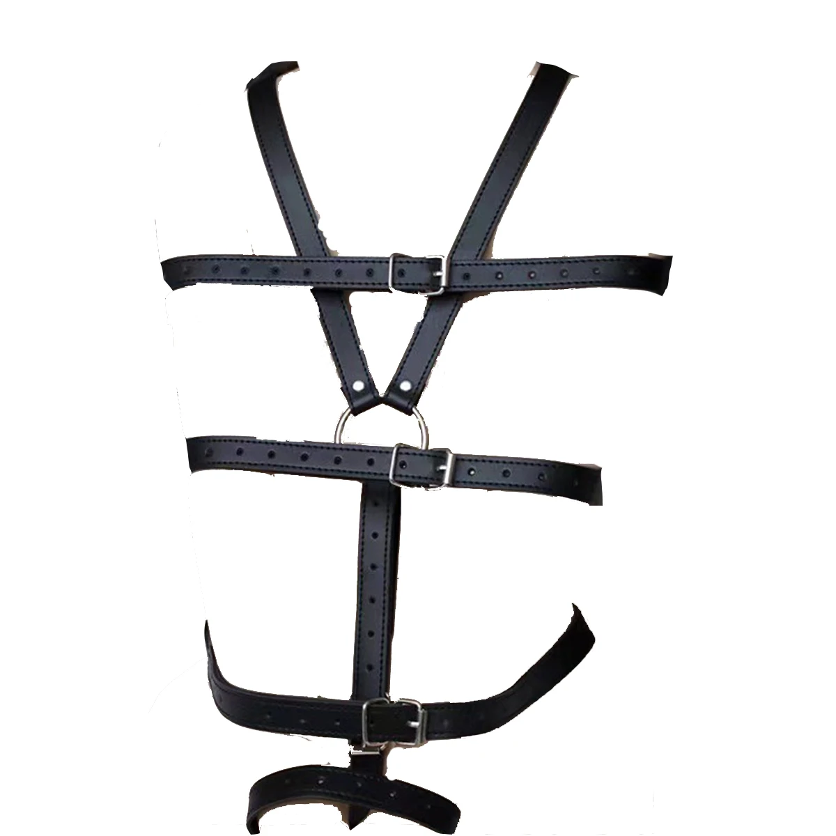 BDSM Bondage Women Garter Set Leather Cage Bra Mesh Harness Sexy Woman Toadette Costume Sexy Goth Fetish Lingerie Sex Adult Game view 6