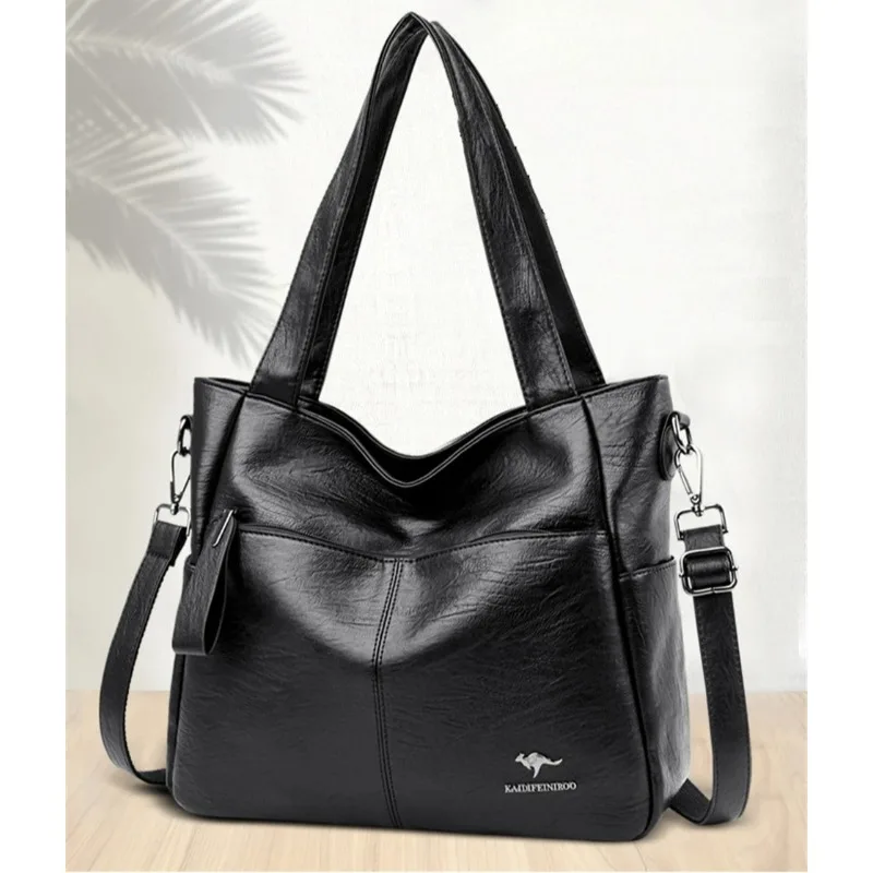 

Women's Crossbody Shoulder Bag, High Quality Top Handle Handbag, Large Capacity Tote Bag, Soft Leather Everyday Purse for Mom