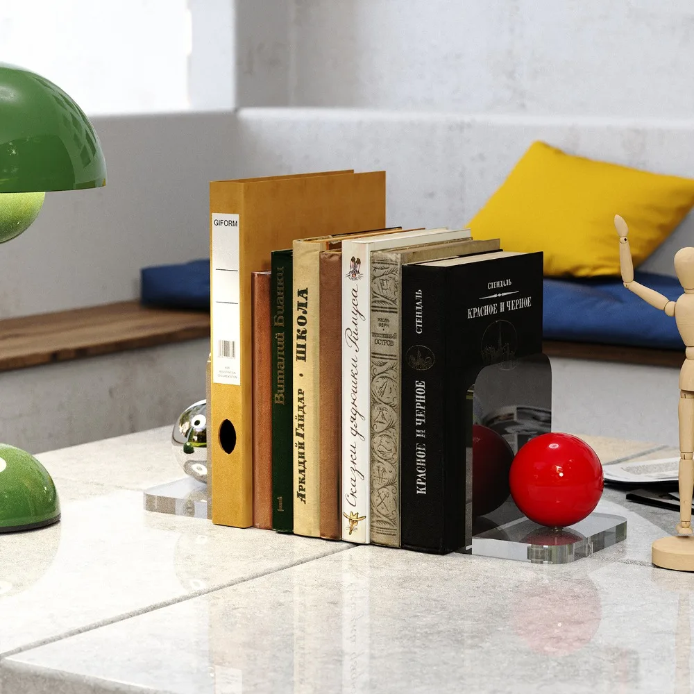 

Ball Transparent Acrylic Bookcase Desktop Bookcase Storage Shelf Book Finishing Nordic Creative Home Decoration Accessories