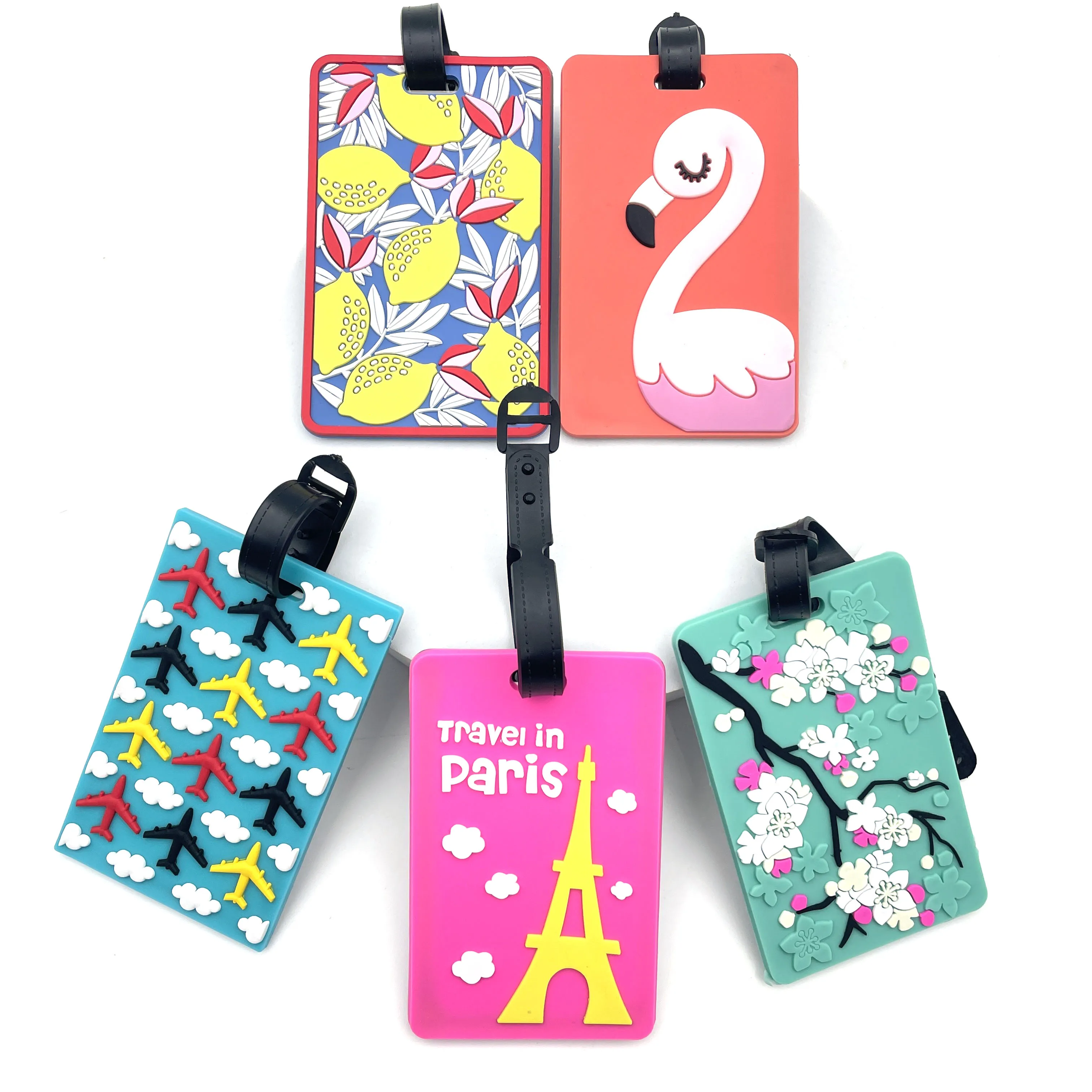 1PCS Cute Luggage Tag Travel Accessories Luggage Tag Silica Gel Suitcase  Holder Baggage Boarding Tag Travel Accessories