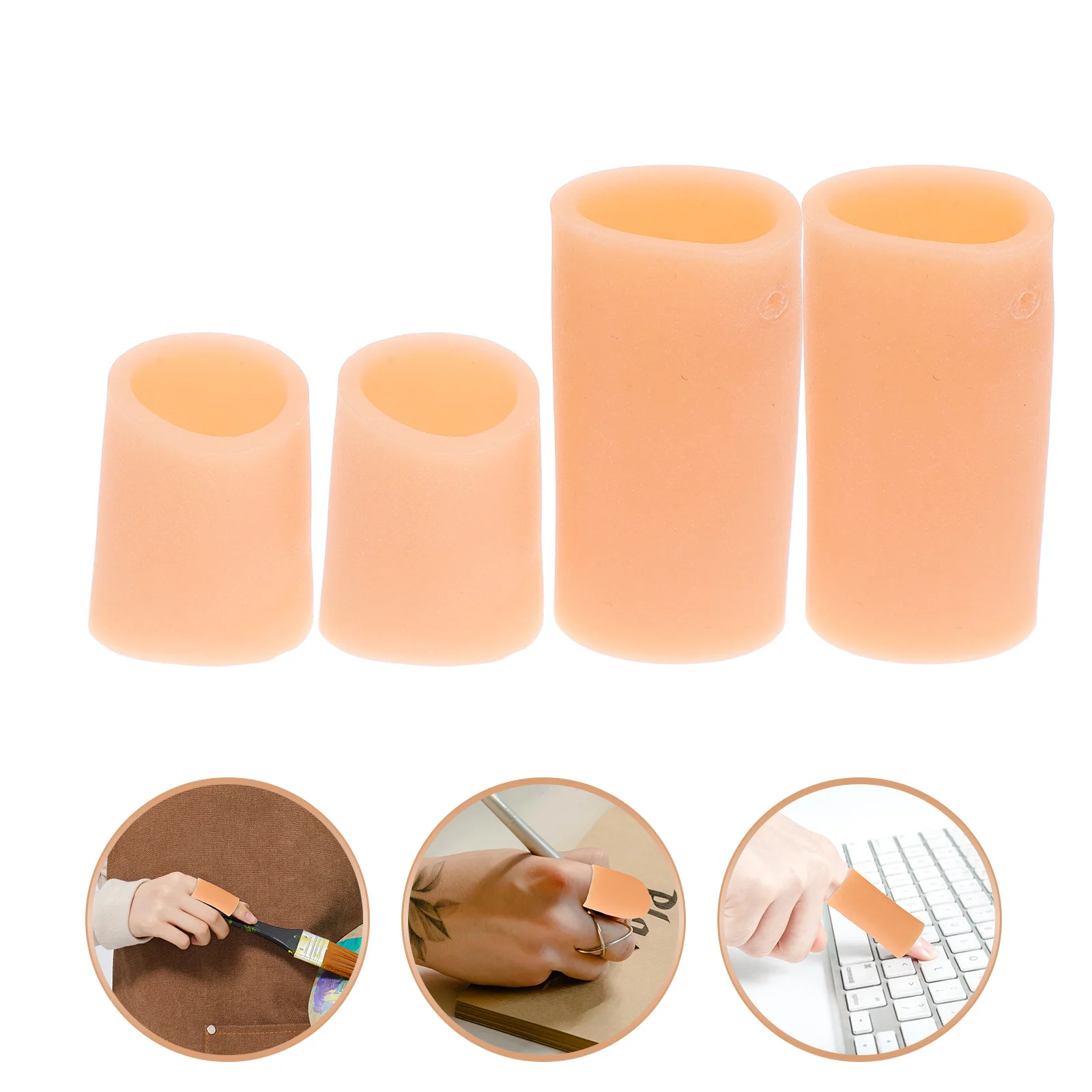 Silicone Finger Cots Reusable Finger Protectors For Writing Typing Crafting Cut-Resistant Protection Health Care Guard