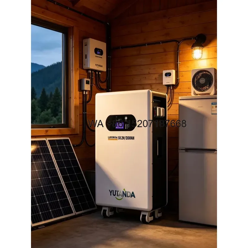 Wmwmnu for YUTANDA 51.2V 15.36kWh LiFePO4 Battery Pack Wheeled Home Solar Storage IP54 Protection Smart BMS System