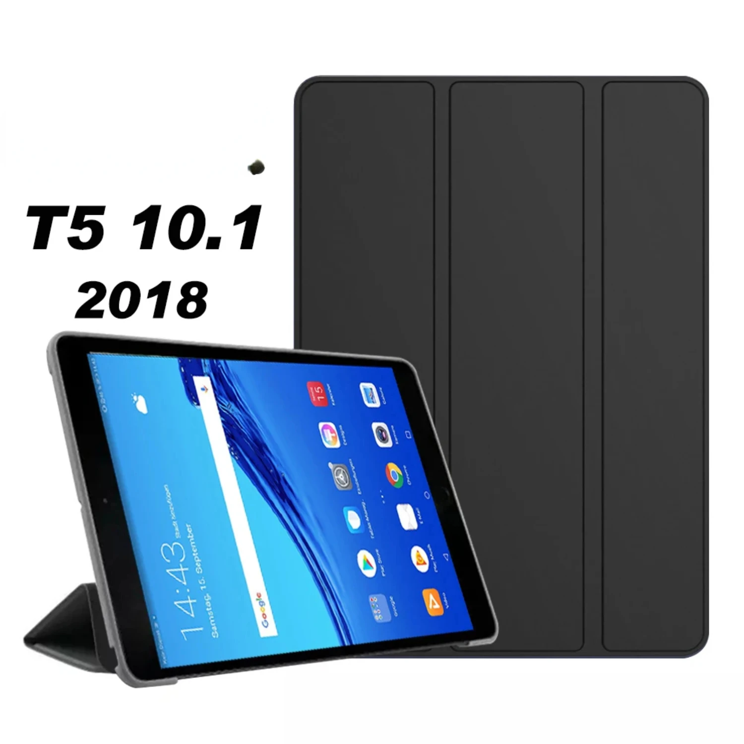 MediaPad T5 10.1 AGS2-L09 case PU Leather Tri-fold ebook Case  AGS2-W09 AGS2-L03 Tablet Sleeve Stand Cover