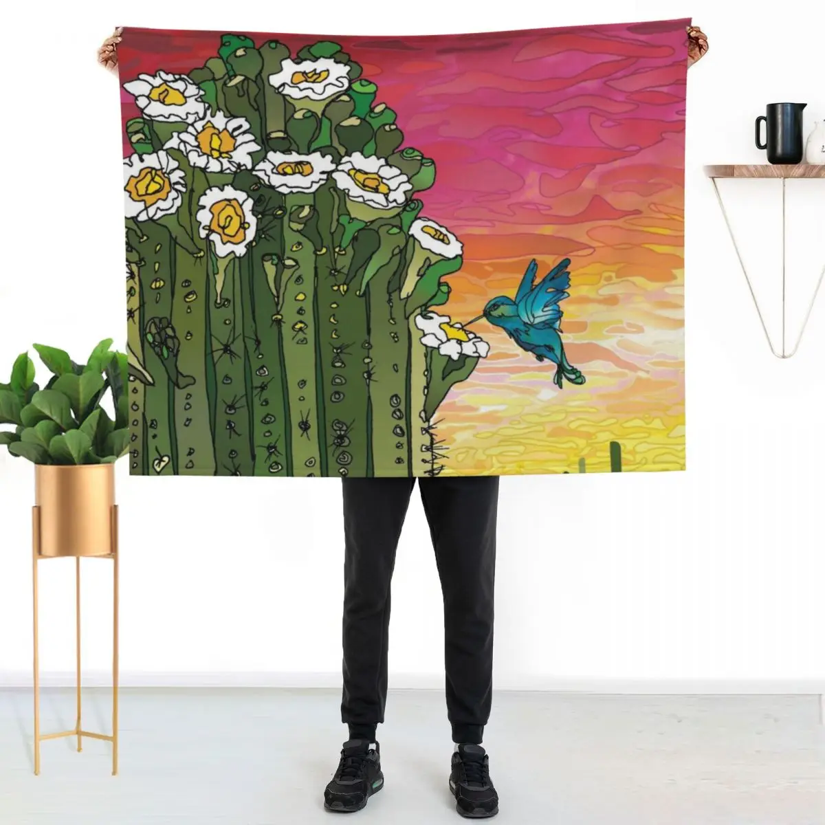 

Sonoran Harmony Throw Blanket Machine Washable Soft Warm Blanket