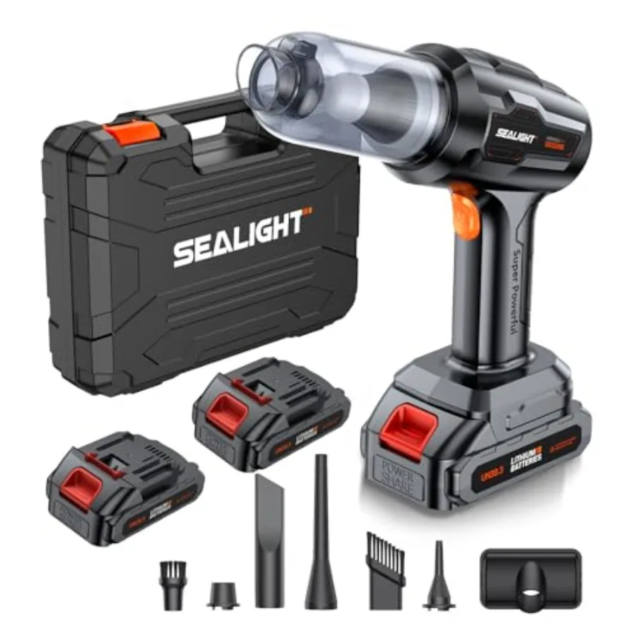 Car Vacuum Portable Cordless 21000pa High Power Handheld Car Vacuum Two Batteries Long Endurance 18v/120w Portable Vacuum Clean