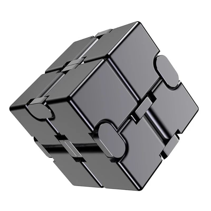 

Infinite Cube Aluminum Alloy Metal EDC Stress Relief Mini Toy Portable Office Infinite Flip Cubic Fidget Relax Venting Toys