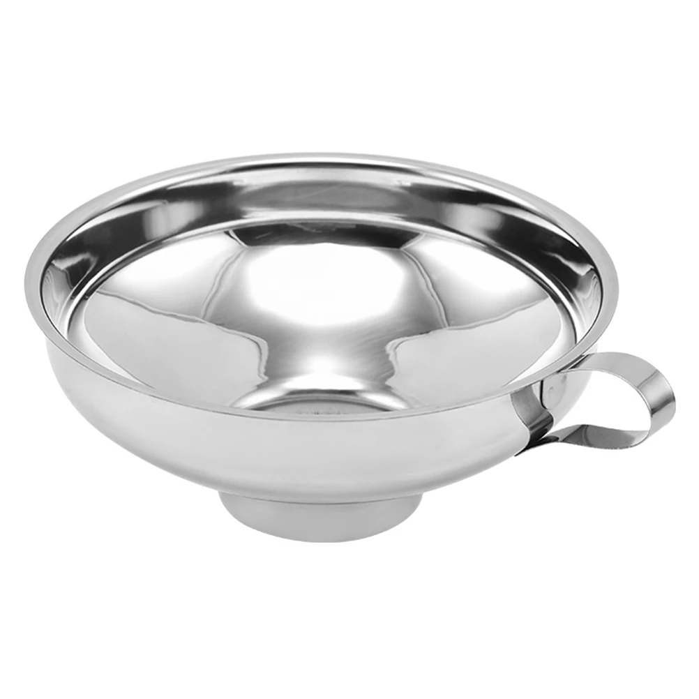 

Wide Mouth Funnel Stainless Steel Canning Kitchen Mason Jar Oil Soy Sauce Red Dry Ingredients Container Bottle