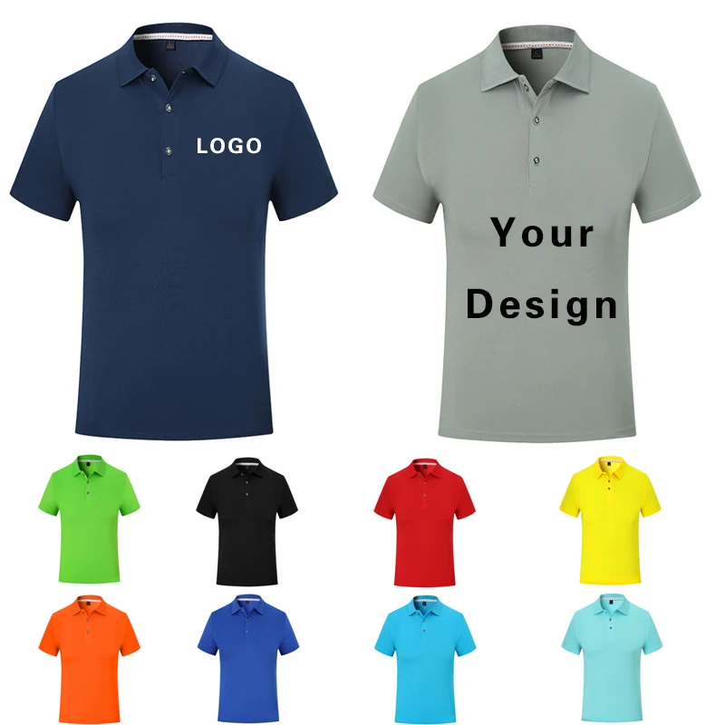 Summer Causal Polo Shirt Custom Print Logo Picture Embroidery Design Embroidery Breathable Company Men Women Employee Workwear