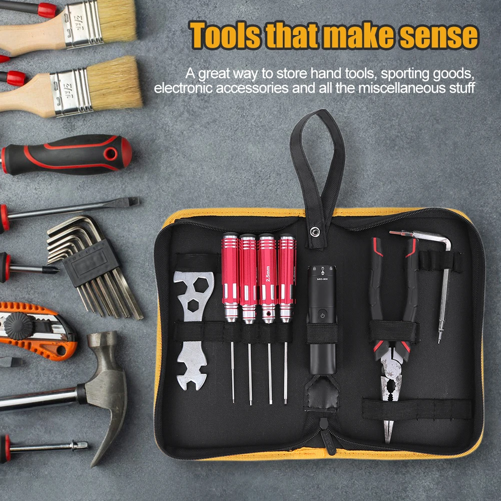 Multifunctional Tool Storage Bag Pouch Belt Hardware Electrician Toolkit Drill Waist Wrench Screwdriver Tool Bags Organizer