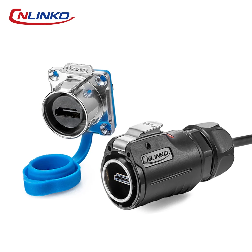 CNLINKO M24 Waterproof Digital AV Interface Connector High-Speed Transmission with 1 Meter Extended Cable TV, PC & Projector