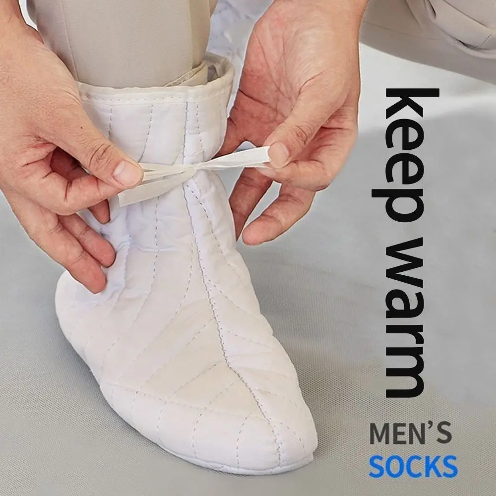 Chaussettes en coton épais avec lacets, Tube central épais, Protection du travail thermique, chaussettes de sommeil respirantes, saison d'hiver, nouvelle collection