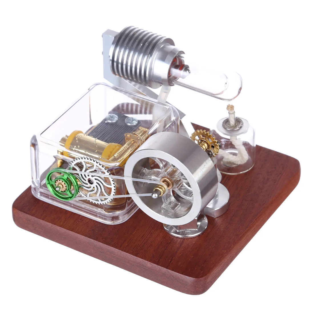 Stirling Engine Model Rotating Mechanical Music Box Science Experiment Engine Toy Men Adults Engine Models Hobbies